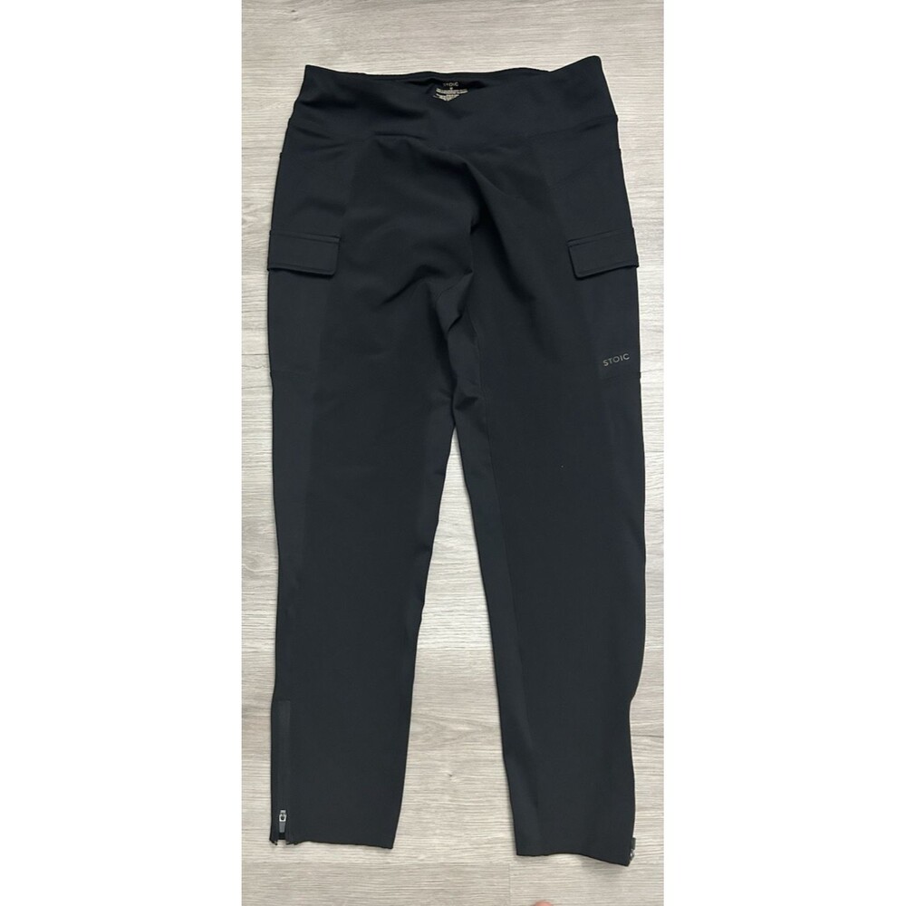Stoic Women black jogger pants classic minimalistic capsule size medium